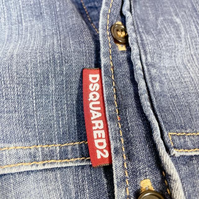 美品 ディースクエアード ヴィンテージ加工 デニムシャツ ブルー 48 4241 < 男性ファッション 美品 ディースクエアード ヴィンテージ加工 デニムシャツ ブルー 48 4241 < 男性ファッションの