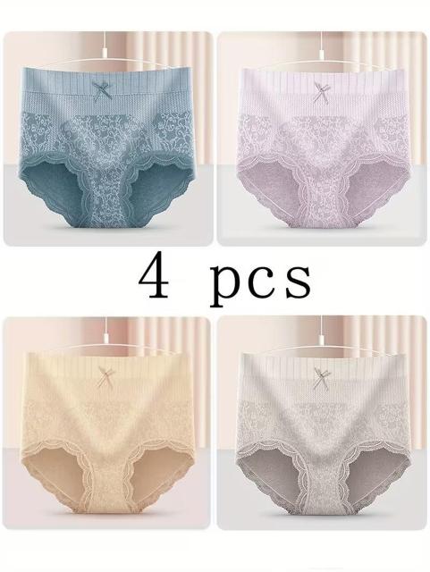 超お買い得990円★4枚セット レディース 中腰トライアングルパンティー リボン付き エレガント日本サイズ フリー < 女性ファッション 超お買い得990円★4枚セット レディース 中腰トライアングルパンティー リボン付き エレガント日本サイズ フリー < 女性ファッションの