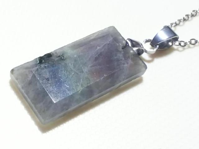 天然石★ラブラドライト レクカット ペンダント < 女性アクセサリー/時計 天然石★ラブラドライト レクカット ペンダント < 女性アクセサリー/時計の