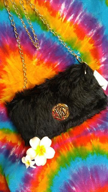 フワフワ♪毛長ファー&ゴールドチェーン★肩掛ショルダーバッグ < 女性ファッション  フワフワ♪毛長ファー&ゴールドチェーン★肩掛ショルダーバッグ  < 女性ファッションの