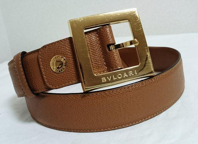 正規良 BVLGARIブルガリ ロゴ 立体スクエアバックル レザーベルト 茶×金 67~72p 調節可 スーツ○男女兼用 < ブランド 正規良 BVLGARIブルガリ ロゴ 立体スクエアバックル レザーベルト 茶×金 67~72p 調節可 スーツ○男女兼用 < ブランドの