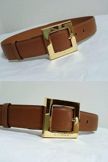 正規良 BVLGARIブルガリ ロゴ 立体スクエアバックル レザーベルト 茶×金 67~72p 調節可 スーツ○男女兼用 < ブランド 正規良 BVLGARIブルガリ ロゴ 立体スクエアバックル レザーベルト 茶×金 67~72p 調節可 スーツ○男女兼用 < ブランドの