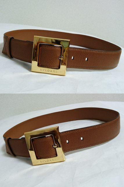 正規良 BVLGARIブルガリ ロゴ 立体スクエアバックル レザーベルト 茶×金 67~72p 調節可 スーツ○男女兼用 < ブランド 正規良 BVLGARIブルガリ ロゴ 立体スクエアバックル レザーベルト 茶×金 67~72p 調節可 スーツ○男女兼用 < ブランドの