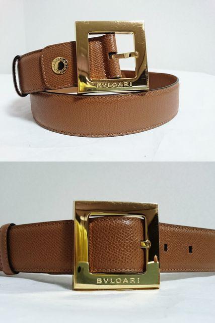 正規良 BVLGARIブルガリ ロゴ 立体スクエアバックル レザーベルト 茶×金 67~72p 調節可 スーツ○男女兼用 < ブランド 正規良 BVLGARIブルガリ ロゴ 立体スクエアバックル レザーベルト 茶×金 67~72p 調節可 スーツ○男女兼用 < ブランドの
