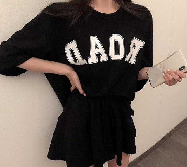 人気★セットアップ上下セット★半袖・半パンBK2XL < 女性ファッション  人気★セットアップ上下セット★半袖・半パンBK2XL < 女性ファッションの