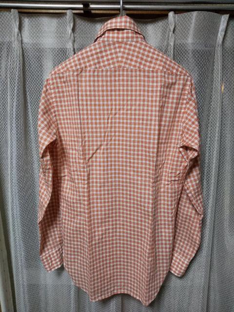 STYLE WORKS スタイルワークス 長袖シャツ Sサイズ チェック柄 オレンジ  マチ付 ビームス < 男性ファッション  STYLE WORKS スタイルワークス 長袖シャツ Sサイズ チェック柄 オレンジ  マチ付 ビームス < 男性ファッションの