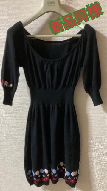 特価★新品同様ニットワンピースゴージャス着痩せくびれ美人体型カバー上品ブラックスタイリッシュ大活躍品薄レア花柄パーティーデートレア < 女性ファッション  特価★新品同様ニットワンピースゴージャス着痩せくびれ美人体型カバー上品ブラックスタイリッシュ大活躍品薄レア花柄パーティーデートレア  < 女性ファッションの