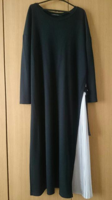 INGNI イング★サイドプリーツワンピース★ブラック×ライトグレー★ < ブランド  INGNI イング★サイドプリーツワンピース★ブラック×ライトグレー★  < ブランドの