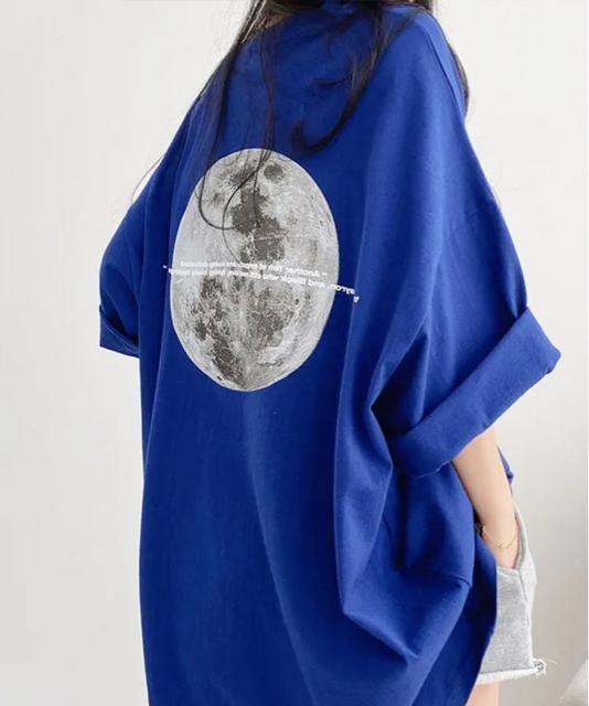 送料無料 新品 バックプリントTシャツ ゆったりビッグt < 女性ファッション  送料無料 新品 バックプリントTシャツ ゆったりビッグt < 女性ファッションの