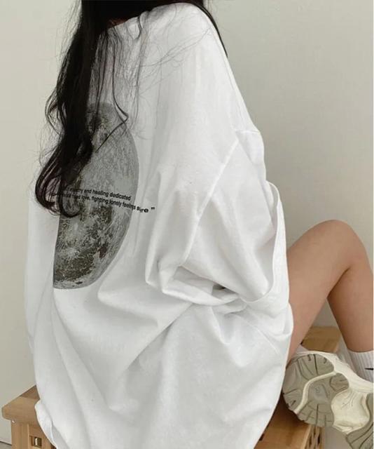 送料無料 新品 バックプリントTシャツ ゆったりビッグt < 女性ファッション  送料無料 新品 バックプリントTシャツ ゆったりビッグt < 女性ファッションの