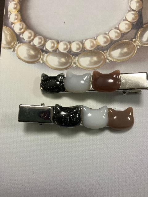 ハンドメイド レジン ヘアクリップ2本セット < 女性ファッション  ハンドメイド レジン ヘアクリップ2本セット  < 女性ファッションの