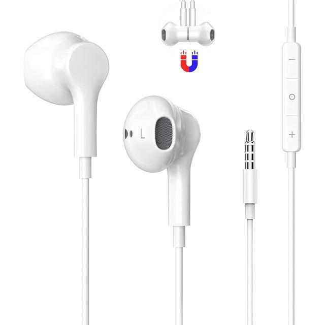 イヤホン 有線 マイク付 3.5mmジャック 磁気設計 絡み防止リモコン付きノイズキャンセリング音量調整 通話対応インナーイヤー型 < 家電/AV  イヤホン 有線 マイク付 3.5mmジャック 磁気設計 絡み防止リモコン付きノイズキャンセリング音量調整 通話対応インナーイヤー型  < 家電/AVの