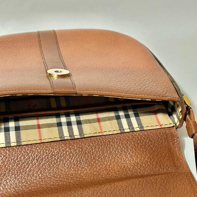 Burberry バーバリー ヴィンテージ ブラウン レザー ノバチェック ショルダー バッグ < ブランド Burberry バーバリー ヴィンテージ ブラウン レザー ノバチェック ショルダー バッグ < ブランドの