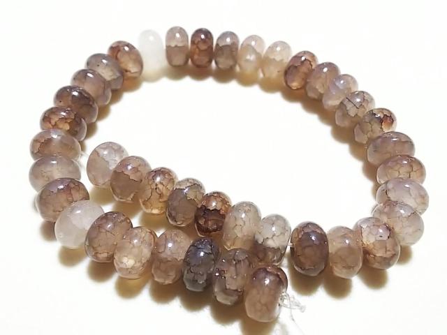 天然石★龍紋瑪瑙(ブラウングラデ) 8mmロンデル 半連 < 女性アクセサリー/時計 天然石★龍紋瑪瑙(ブラウングラデ) 8mmロンデル 半連 < 女性アクセサリー/時計の