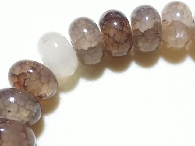 天然石★龍紋瑪瑙(ブラウングラデ) 8mmロンデル 半連 < 女性アクセサリー/時計 天然石★龍紋瑪瑙(ブラウングラデ) 8mmロンデル 半連 < 女性アクセサリー/時計の