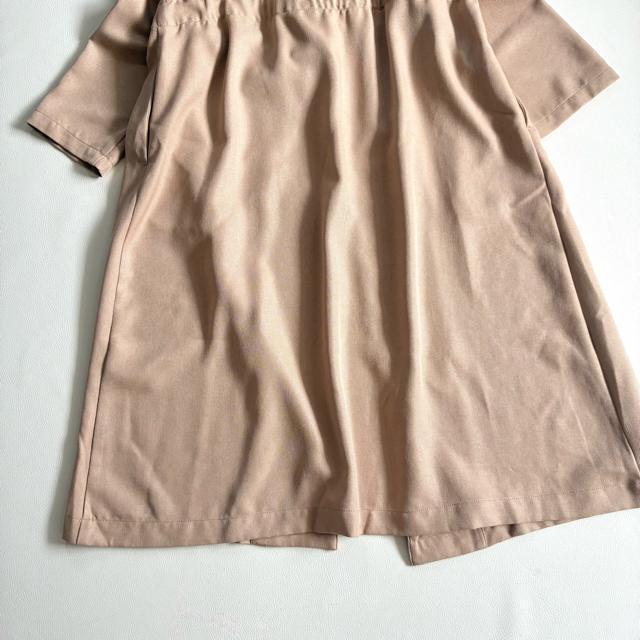 ◆極美品◆インタープラネット◆薄手ノーカラーコート◆ウエストリボン◆ベージュ◆F < 女性ファッション ◆極美品◆インタープラネット◆薄手ノーカラーコート◆ウエストリボン◆ベージュ◆F < 女性ファッションの