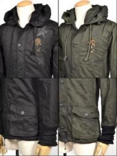 【Session MIDAS/ミダス】2way♪ヒョウ柄スカル ラングレオモッズコート カーキ < 男性ファッション 【Session MIDAS/ミダス】2way♪ヒョウ柄スカル ラングレオモッズコート カーキ < 男性ファッションの