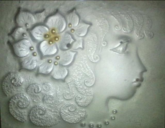 彫金 岡部昭 光風会名誉会員『女の顔』彫金工芸 真作保証 < ホビー 彫金 岡部昭 光風会名誉会員『女の顔』彫金工芸 真作保証 < ホビーの