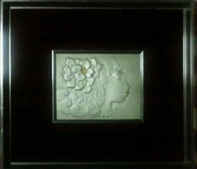 彫金 岡部昭 光風会名誉会員『女の顔』彫金工芸 真作保証 < ホビー 彫金 岡部昭 光風会名誉会員『女の顔』彫金工芸 真作保証 < ホビーの