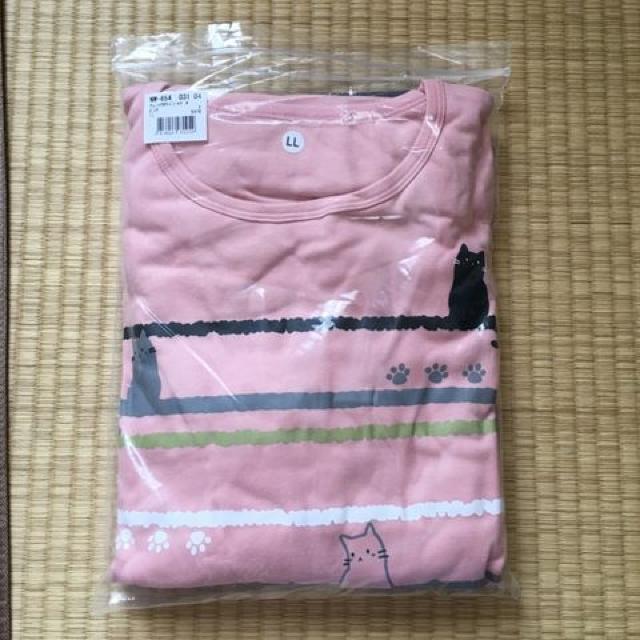 LLサイズ・猫プリント&ポケット付チュニックパジャマセットp < 女性ファッション LLサイズ・猫プリント&ポケット付チュニックパジャマセットp < 女性ファッションの