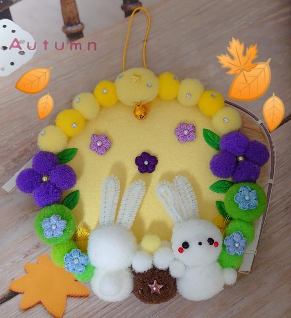 ハンドメイド♪ポンポン季節飾り★お月見★ < ペット/手芸/園芸  ハンドメイド♪ポンポン季節飾り★お月見★  < ペット/手芸/園芸の