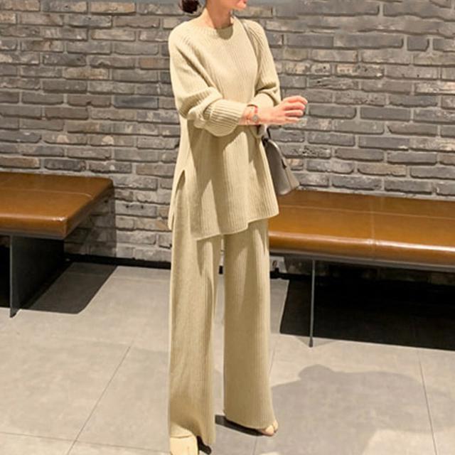 送料無料 新品 5カラー 韓国ニットセットアップ レディース 秋冬 < 女性ファッション  送料無料 新品 5カラー 韓国ニットセットアップ レディース 秋冬 < 女性ファッションの