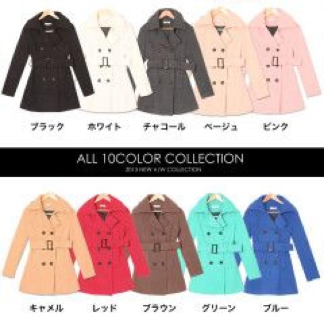 暖かい♪高品質ウール 美シルエットAライン ベルト付 コート ピンク < 女性ファッション 暖かい♪高品質ウール 美シルエットAライン ベルト付 コート ピンク < 女性ファッションの