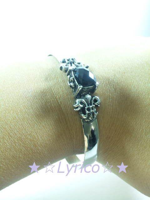 送込♪BLACKスピネルTOP☆スティールバングルブレス☆ < 男性アクセサリー/時計 送込♪BLACKスピネルTOP☆スティールバングルブレス☆ < 男性アクセサリー/時計の