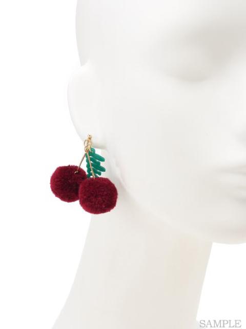 定価4,400円●lilLilly【新品】ポンポンチェリーイヤリング●赤 < ブランド  定価4,400円●lilLilly【新品】ポンポンチェリーイヤリング●赤 < ブランドの