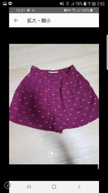 ダズリン dazzlin ボルドー リボン柄ショートパンツ 激カワM美品 < ブランド  ダズリン dazzlin ボルドー リボン柄ショートパンツ 激カワM美品  < ブランドの