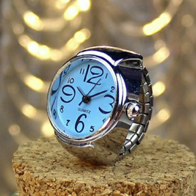 新品 未使用 指輪 時計 シンプル 9色対応  青  < 女性アクセサリー/時計  新品 未使用 指輪 時計 シンプル 9色対応  青   < 女性アクセサリー/時計の