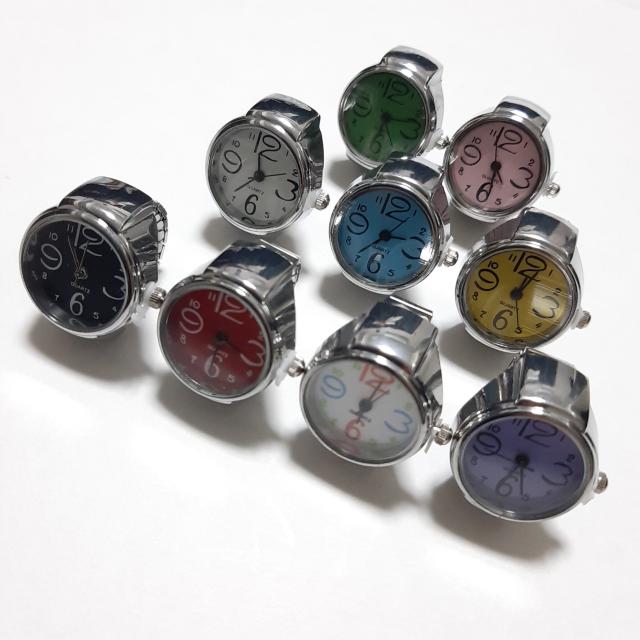 新品 未使用 指輪 時計 シンプル 9色対応  青  < 女性アクセサリー/時計  新品 未使用 指輪 時計 シンプル 9色対応  青  < 女性アクセサリー/時計の