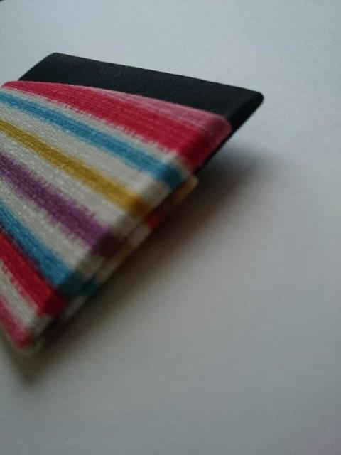 ハンドメイド☆カードケース★名刺入れ☆カラフルボーダー×ブラック★ < 女性ファッション  ハンドメイド☆カードケース★名刺入れ☆カラフルボーダー×ブラック★ < 女性ファッションの