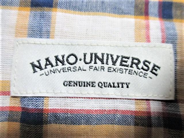 ☆nano・universe ナノユニバース 7分袖シャツ チェックシャツ/メンズ/M☆新品 < ブランド ☆nano・universe ナノユニバース 7分袖シャツ チェックシャツ/メンズ/M☆新品 < ブランドの