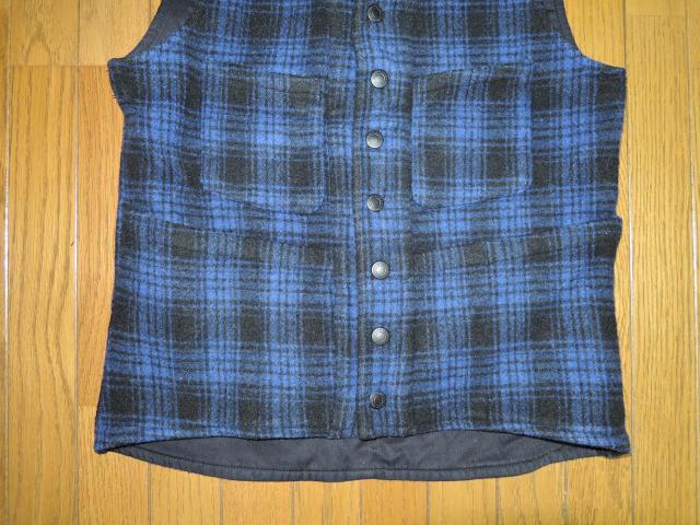 nonnative ノンネイティブ チェック柄 ネル ベスト 0 青黒系 < ブランド  nonnative ノンネイティブ チェック柄 ネル ベスト 0 青黒系 < ブランドの