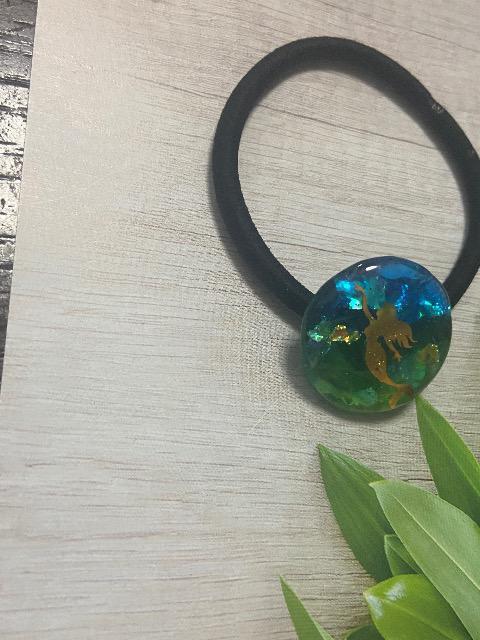 ハンドメイド レジン マーメイド ヘアゴム < 女性ファッション  ハンドメイド レジン マーメイド ヘアゴム < 女性ファッションの