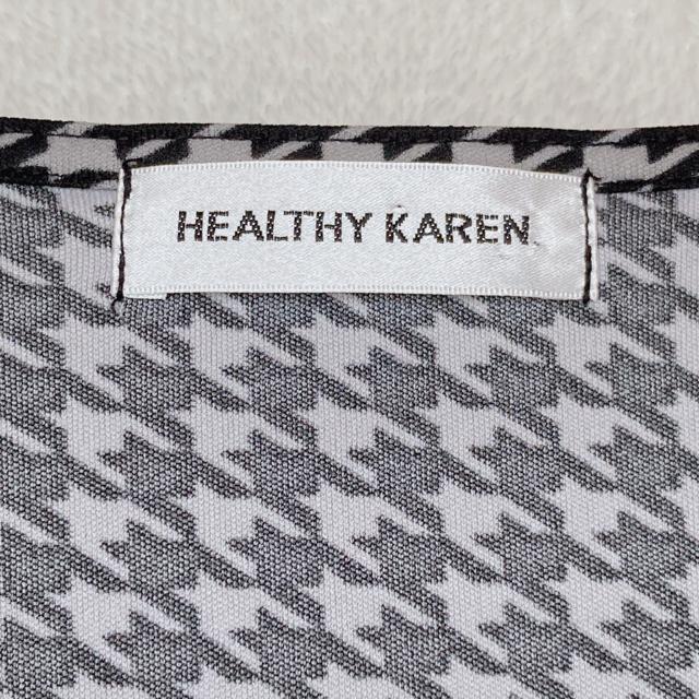 モノトーン 千鳥柄 ドレープネック 長袖 トップス カットソー L N2m < 女性ファッション モノトーン 千鳥柄 ドレープネック 長袖 トップス カットソー L N2m < 女性ファッションの