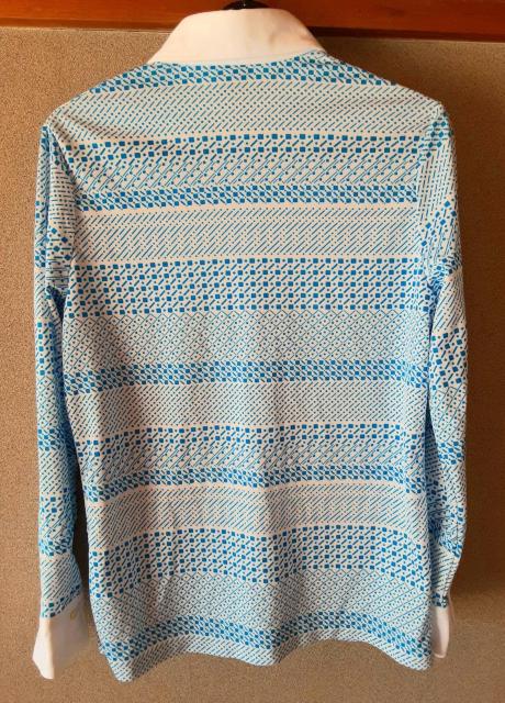 PARIS YARN パリヤーン 日本製 シャツ ブラウス 大きいサイズ 柄 水色 青 13号 トップス 長袖 洋服 レディース < 女性ファッション  PARIS YARN パリヤーン 日本製 シャツ ブラウス 大きいサイズ 柄 水色 青 13号 トップス 長袖 洋服 レディース < 女性ファッションの