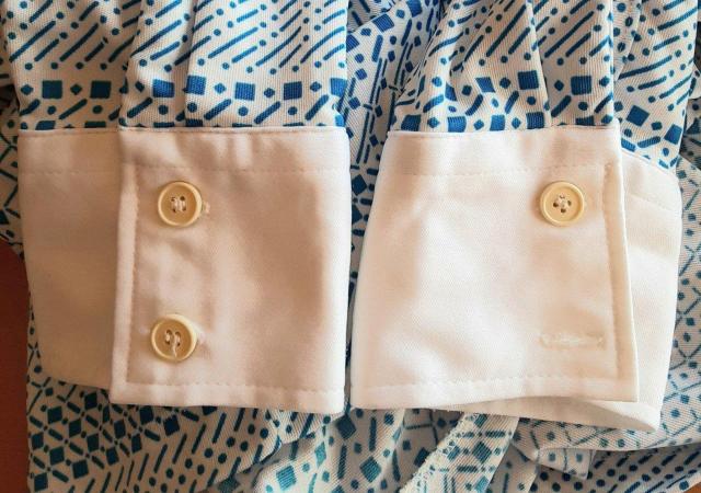 PARIS YARN パリヤーン 日本製 シャツ ブラウス 大きいサイズ 柄 水色 青 13号 トップス 長袖 洋服 レディース < 女性ファッション  PARIS YARN パリヤーン 日本製 シャツ ブラウス 大きいサイズ 柄 水色 青 13号 トップス 長袖 洋服 レディース < 女性ファッションの