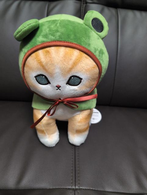 モフサンド カエルにゃんBIGぬいぐるみ、グリーン < おもちゃ  モフサンド カエルにゃんBIGぬいぐるみ、グリーン  < おもちゃの