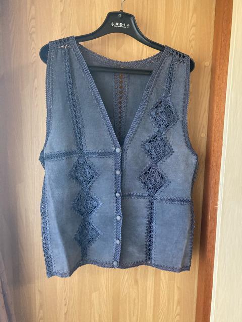 2095.未使用☆ヴィンテージ☆レザーパッチワークレースベスト☆本革 < 女性ファッション 2095.未使用☆ヴィンテージ☆レザーパッチワークレースベスト☆本革 < 女性ファッションの