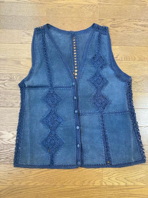 2095.未使用☆ヴィンテージ☆レザーパッチワークレースベスト☆本革 < 女性ファッション 2095.未使用☆ヴィンテージ☆レザーパッチワークレースベスト☆本革 < 女性ファッションの