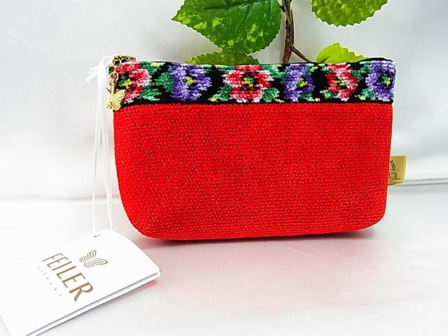 【正規新品】FEILER フェイラー アネモネ ポーチ ブラック×レッドxマルチカラー シュニール織り < ブランド 【正規新品】FEILER フェイラー アネモネ ポーチ ブラック×レッドxマルチカラー シュニール織り < ブランドの