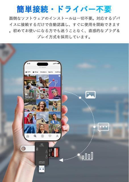 iphone SDカードリーダーType-C/Micro収納ボックス型 3in1 多機能・高速度転送 収納ボックス型 USB3.0 < PC本体/周辺機器 iphone SDカードリーダーType-C/Micro収納ボックス型 3in1 多機能・高速度転送 収納ボックス型 USB3.0 < PC本体/周辺機器の