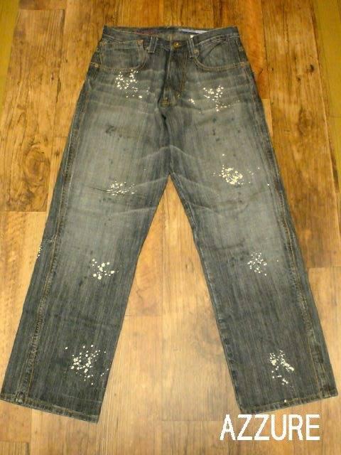 □AZZURE/アズール ウォッシュペイント加工 デニムパンツ☆新品☆ストリート/HIPHOP < 男性ファッション  □AZZURE/アズール ウォッシュペイント加工 デニムパンツ☆新品☆ストリート/HIPHOP  < 男性ファッションの