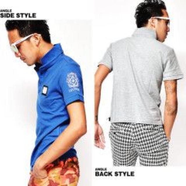 【DIVINER/ディヴァイナー】レザー鉄板プレートエンブレムロゴポロシャツ グレー < 男性ファッション 【DIVINER/ディヴァイナー】レザー鉄板プレートエンブレムロゴポロシャツ グレー < 男性ファッションの