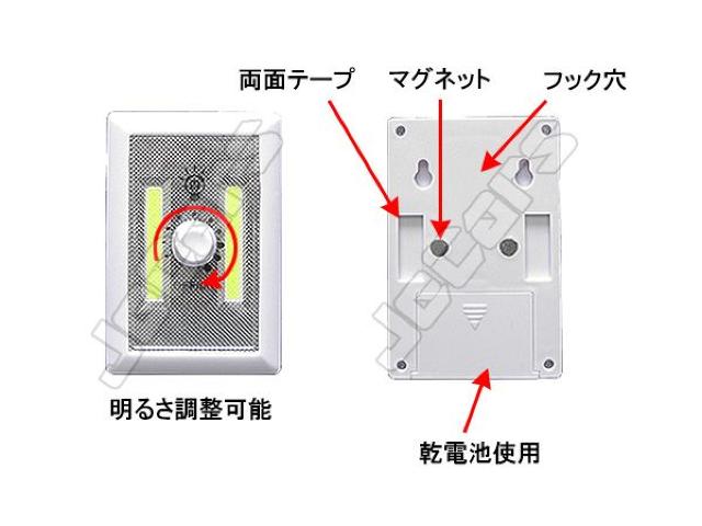 LEDスイッチライト マグネット付き 中 3個セット < 自動車/バイク LEDスイッチライト マグネット付き 中 3個セット < 自動車/バイク