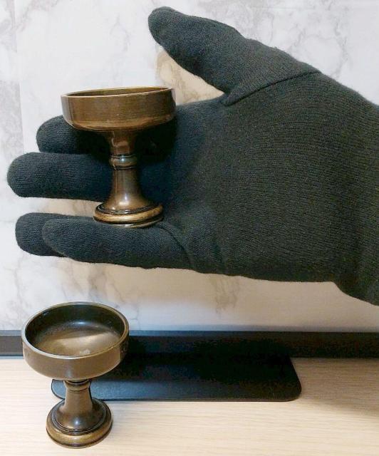 仏飯器 高さ約6.5cm×口径5.5cm 2個セット 真鍮製 お供え < インテリア/ライフ  仏飯器 高さ約6.5cm×口径5.5cm 2個セット 真鍮製 お供え < インテリア/ライフの