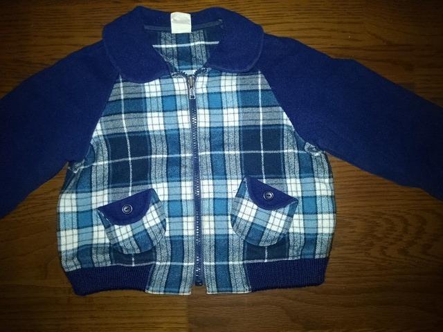 ベビ-ジャンバ-24ヵ月ベロア系チエック&ポッケ毛30%入リ送料半額('ー')/~~♪ < キッズ/ベビー  ベビ-ジャンバ-24ヵ月ベロア系チエック&ポッケ毛30%入リ送料半額('ー')/~~♪  < キッズ/ベビーの