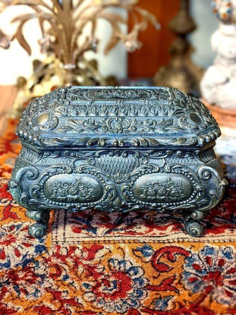 アンティーク 真鍮 ジュエリー ケース アクセサリー ボックス BOX 骨董品 ビンテージ フランス イギリス イタリア フレンチ < ホビー  アンティーク 真鍮 ジュエリー ケース アクセサリー ボックス BOX 骨董品 ビンテージ フランス イギリス イタリア フレンチ  < ホビーの